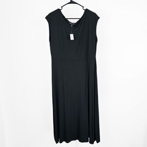 Banana Republic Factory Large Classic Black Sleeveless Maxi Dress NWT